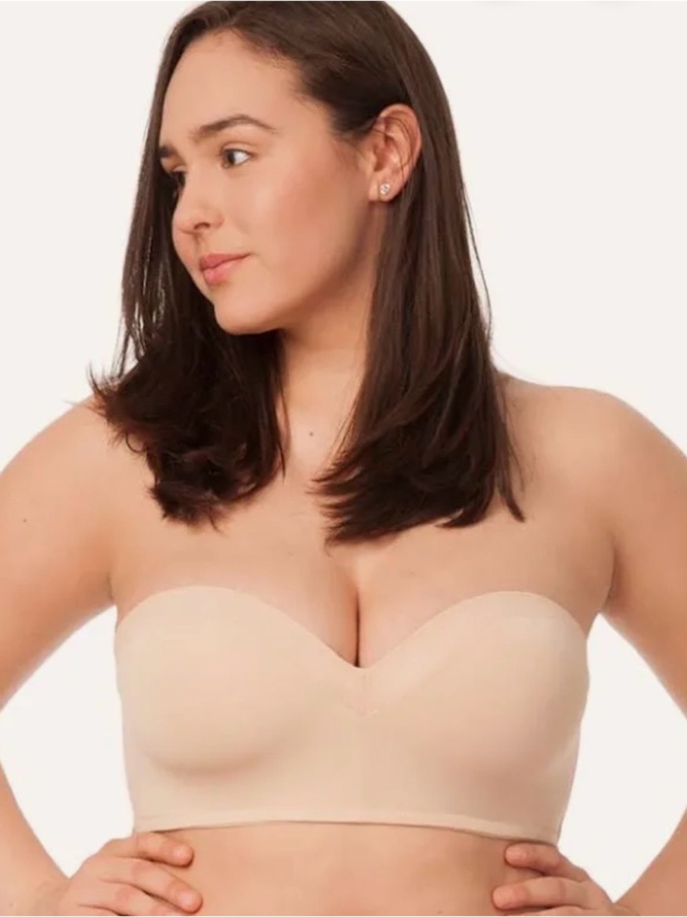 Lively Bra- The No-Wire Strapless- NWT- Toasted Almond- Size 34DD